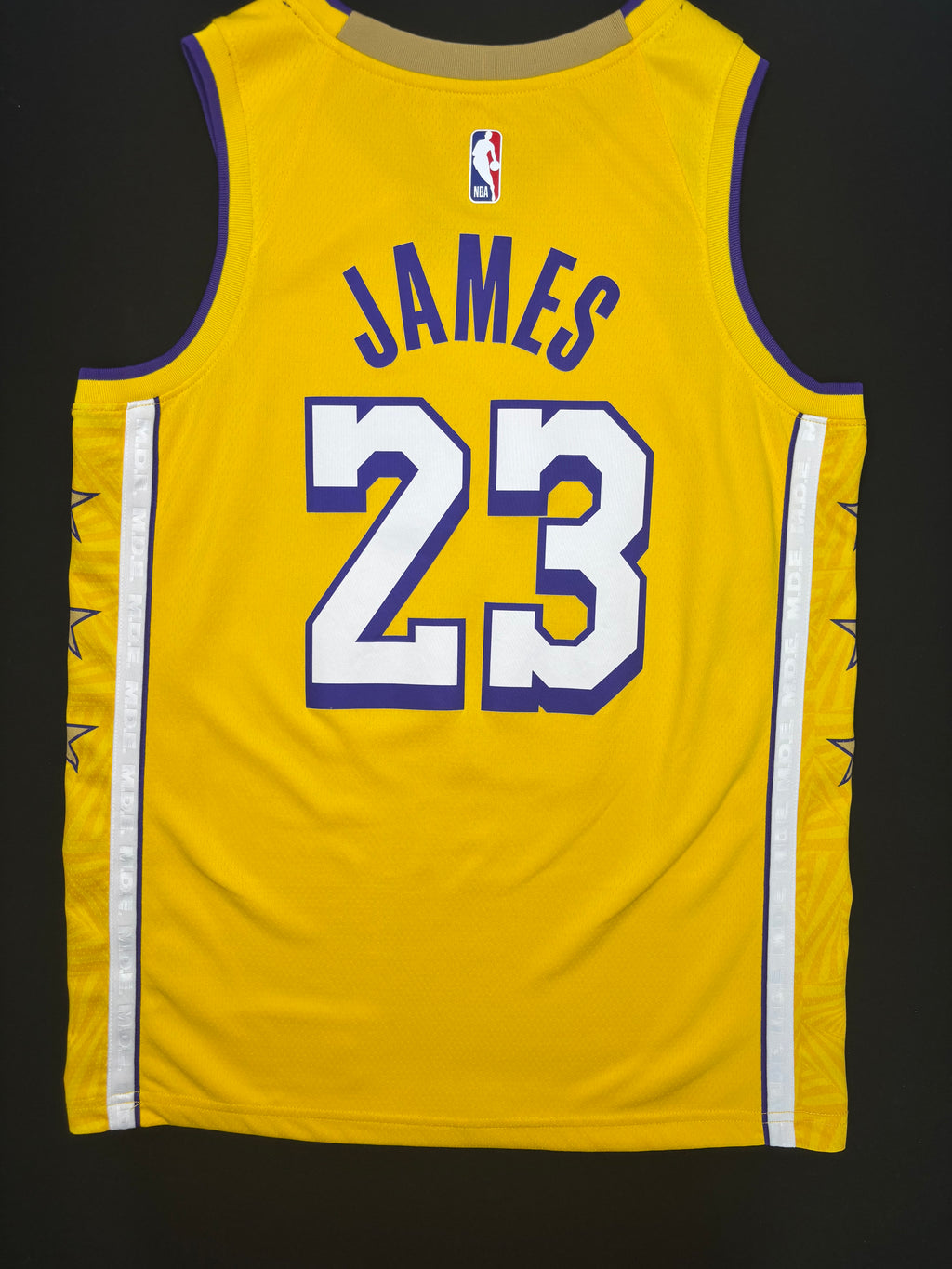 Los Angeles Lakers LeBron James Lore Series Nike Swingman Basketball Jersey Size: 44