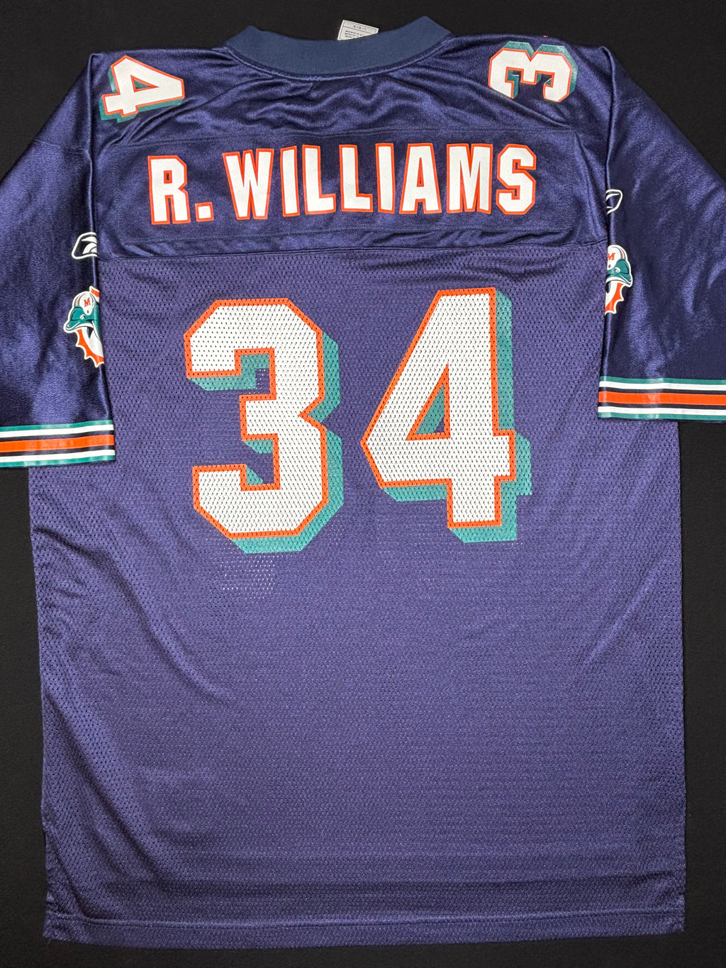 Miami Dolphins Ricky Williams Alt Blue Reebok Football Jersey Size: Large