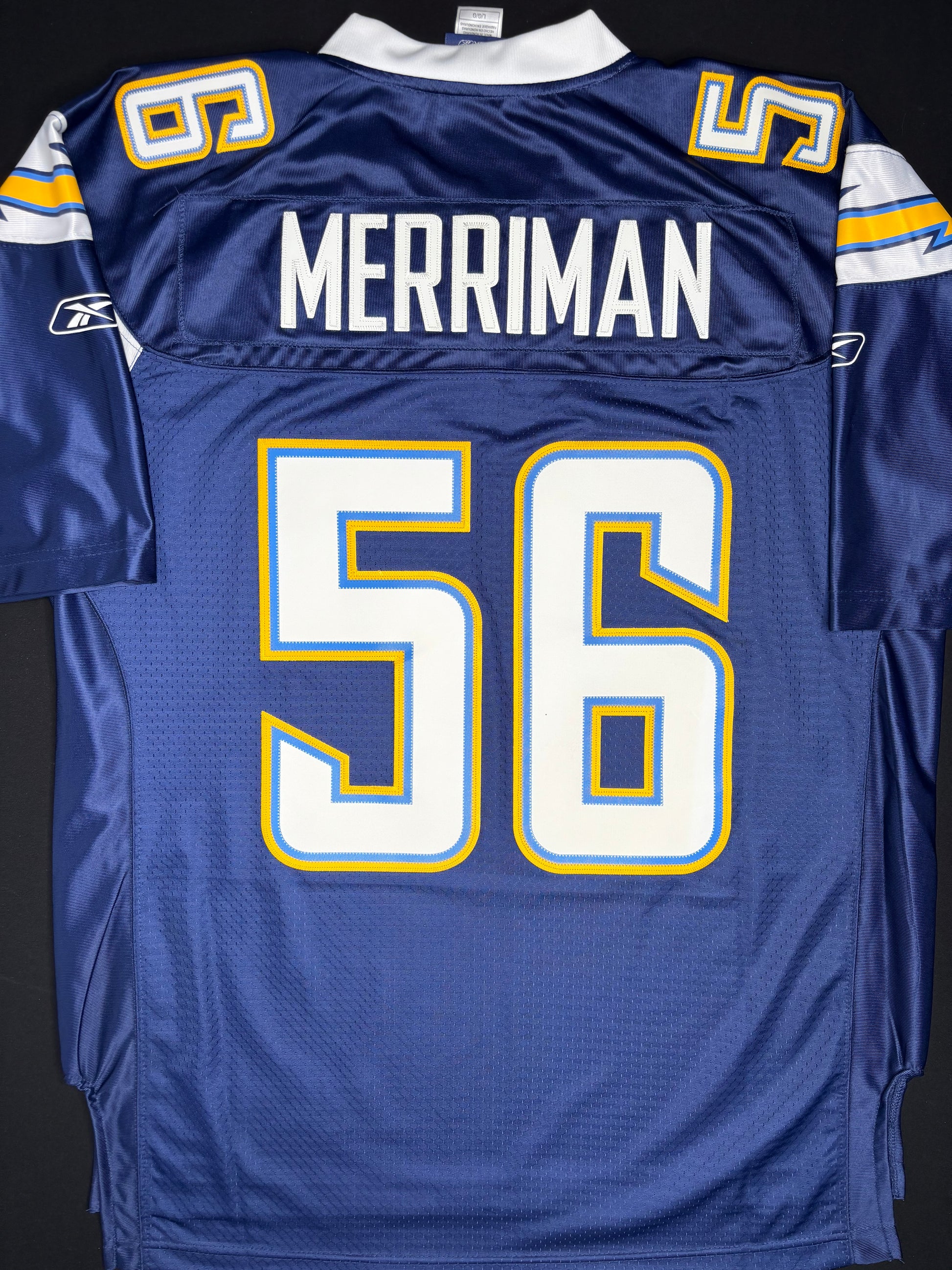 San Diego Chargers Shawne Merriman Reebok Premiere Football Jersey Size: Large