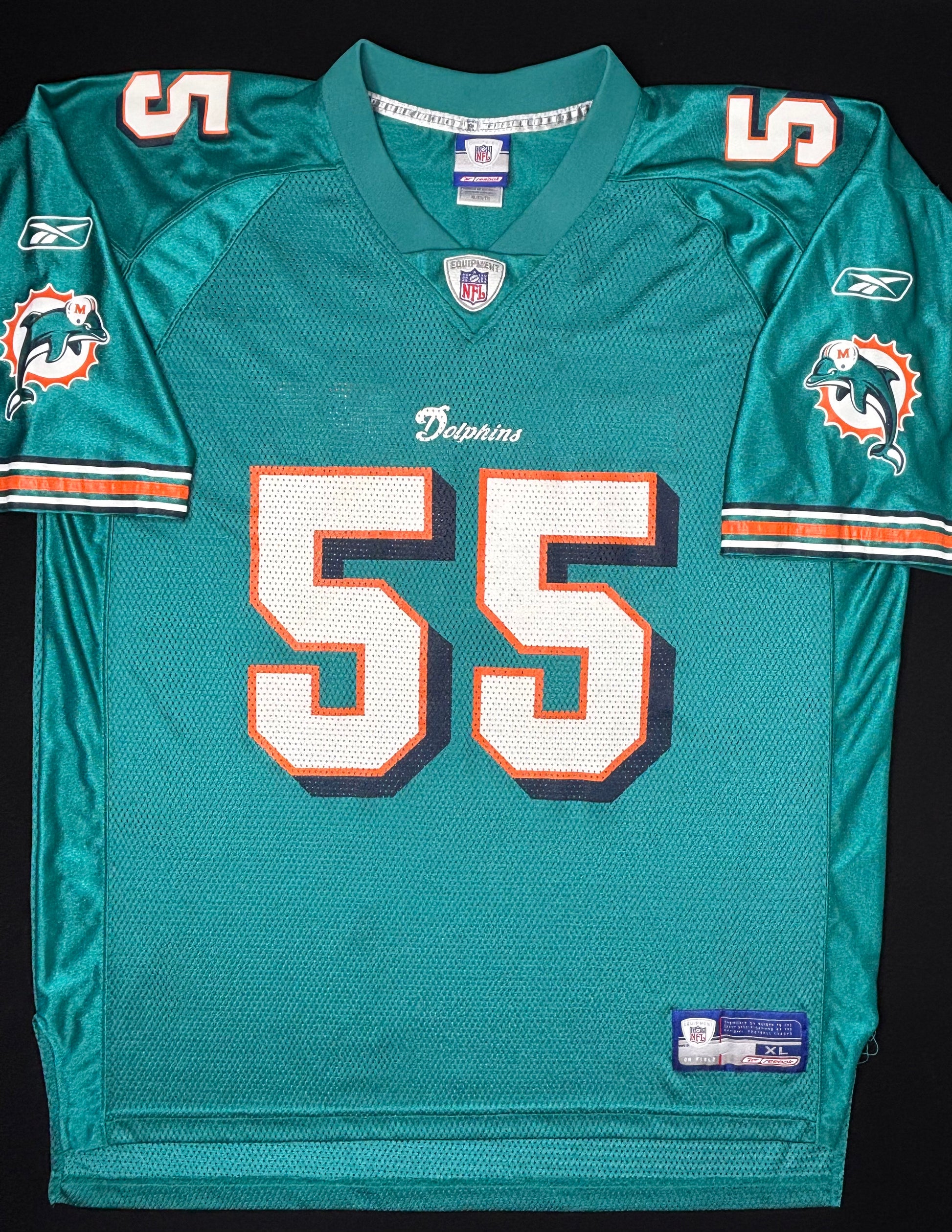 Miami Dolphins Junior Seau Reebok Football Jersey Size: XL
