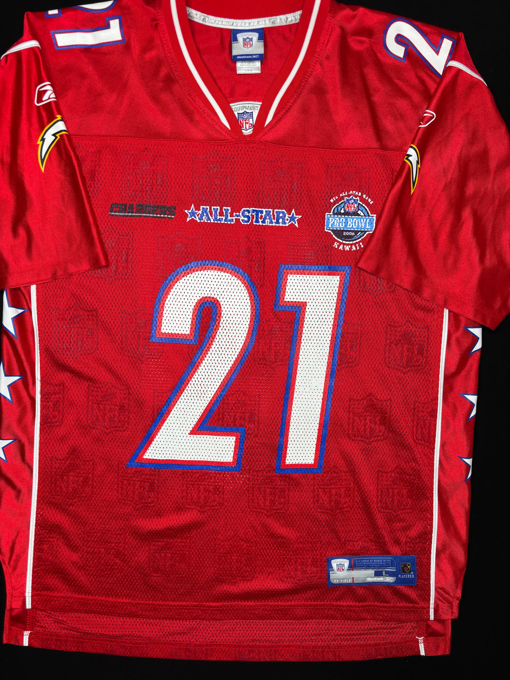 San Diego Chargers Ladainian Tomlinson 2006 AFC Pro Bowl Reebok Football Jersey Size: Large