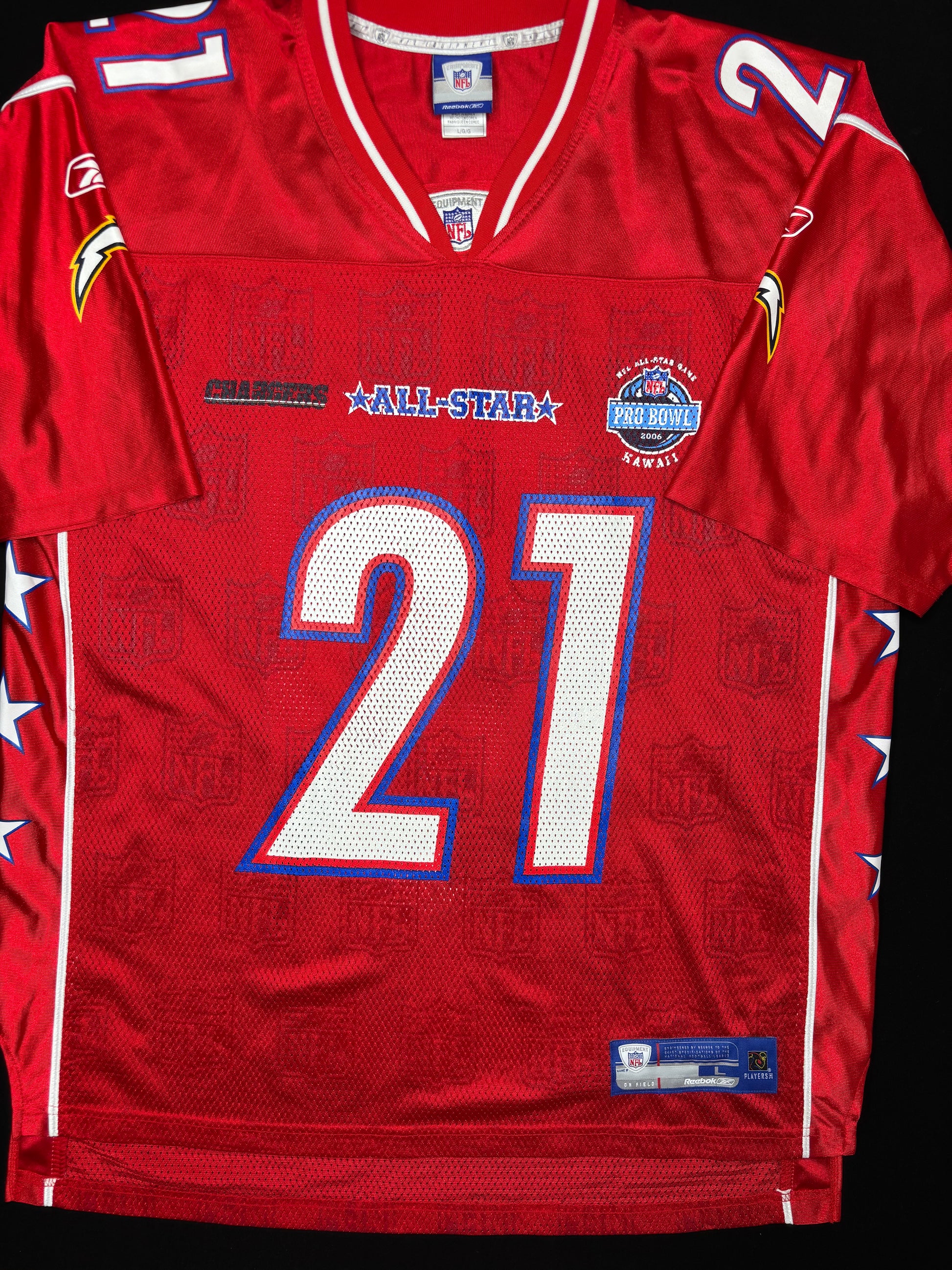 San Diego Chargers Ladainian Tomlinson 2006 AFC Pro Bowl Reebok Football Jersey Size: Large