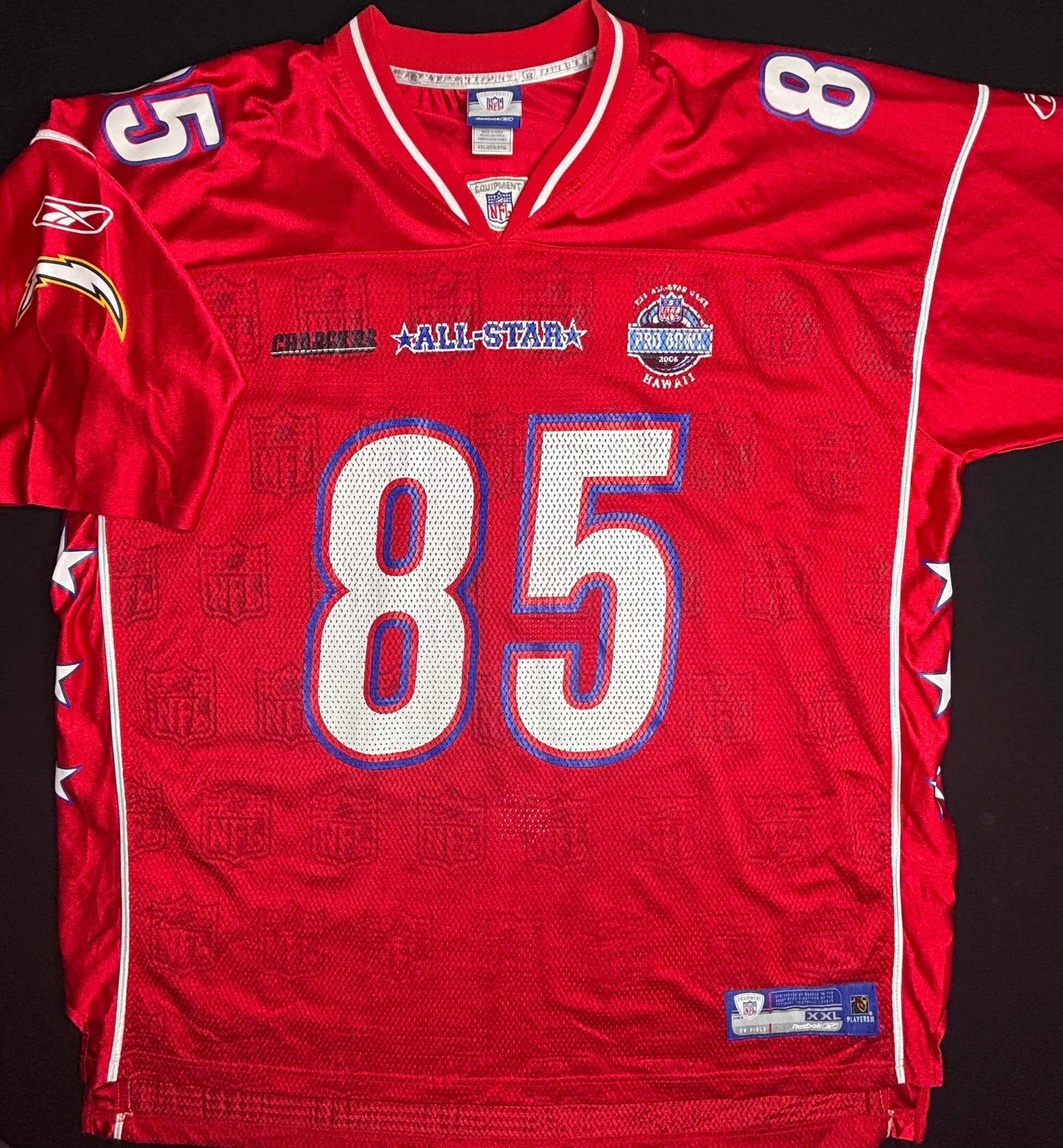 San Diego Chargers Antonio Gates 2006 Pro Bowl Reebok Football Jersey Size: XXL