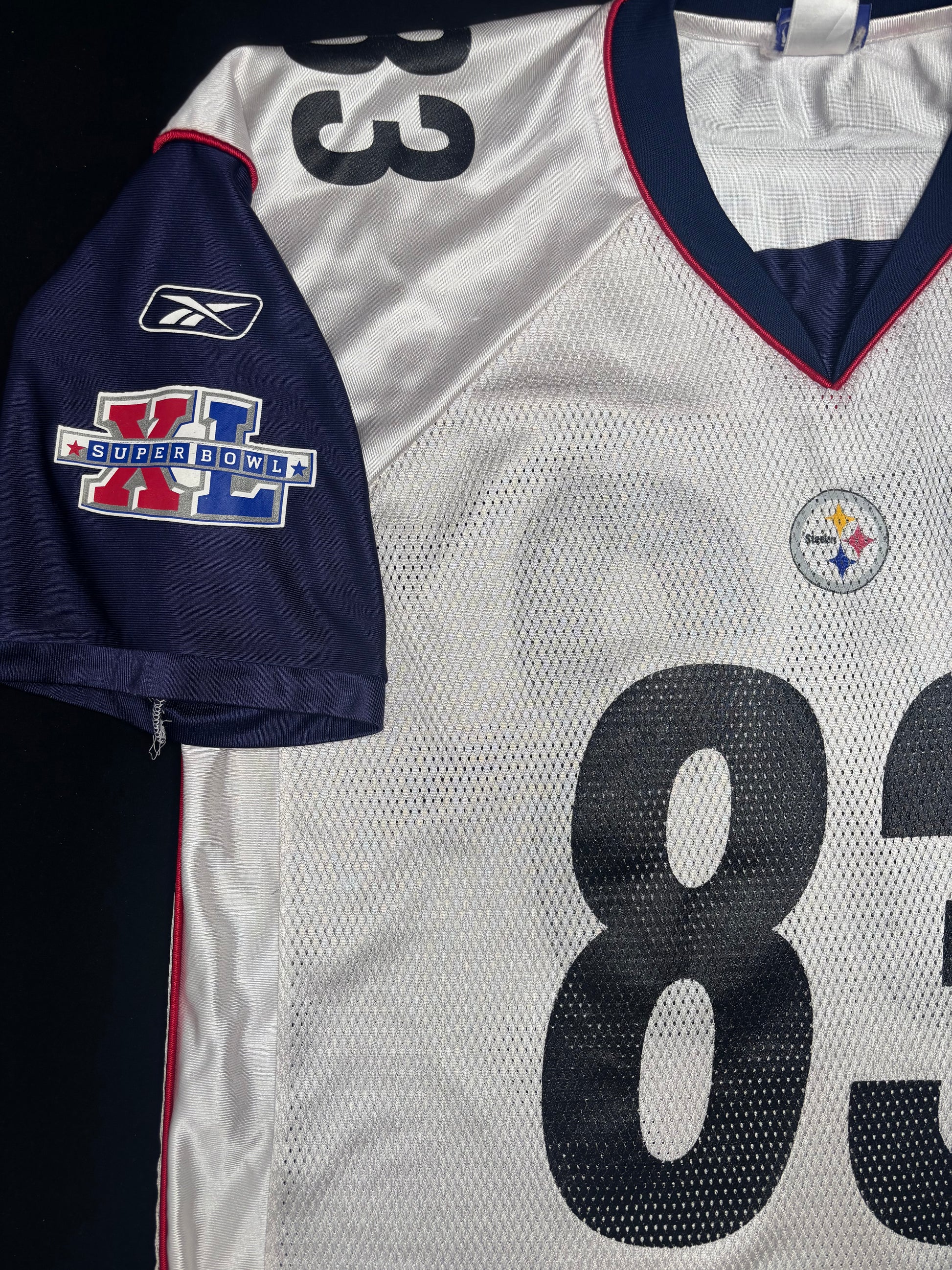 Pittsburgh Steelers Heath Miller Super Bowl 40 Reebok Football Jersey Size: Large