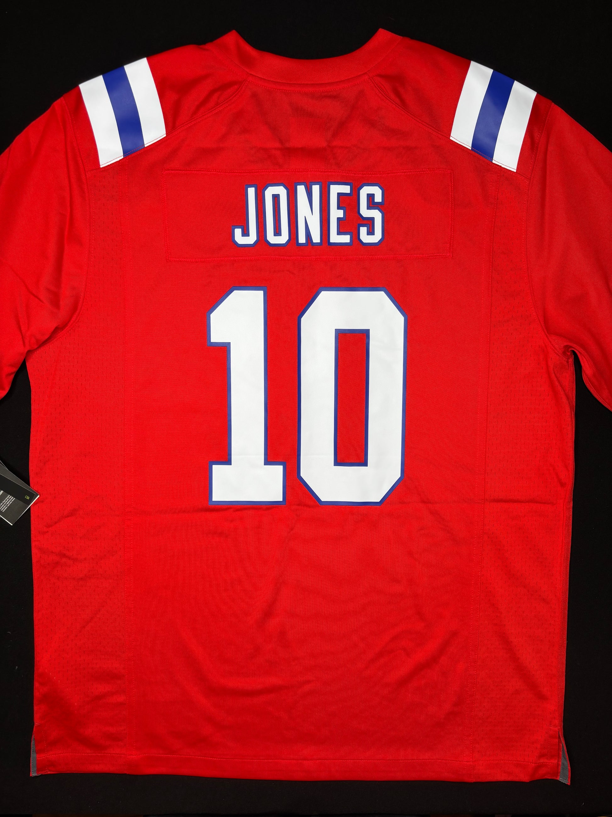 NWT New England Patriots Mac Jones Nike Alternate Game Football Jersey Size: Large