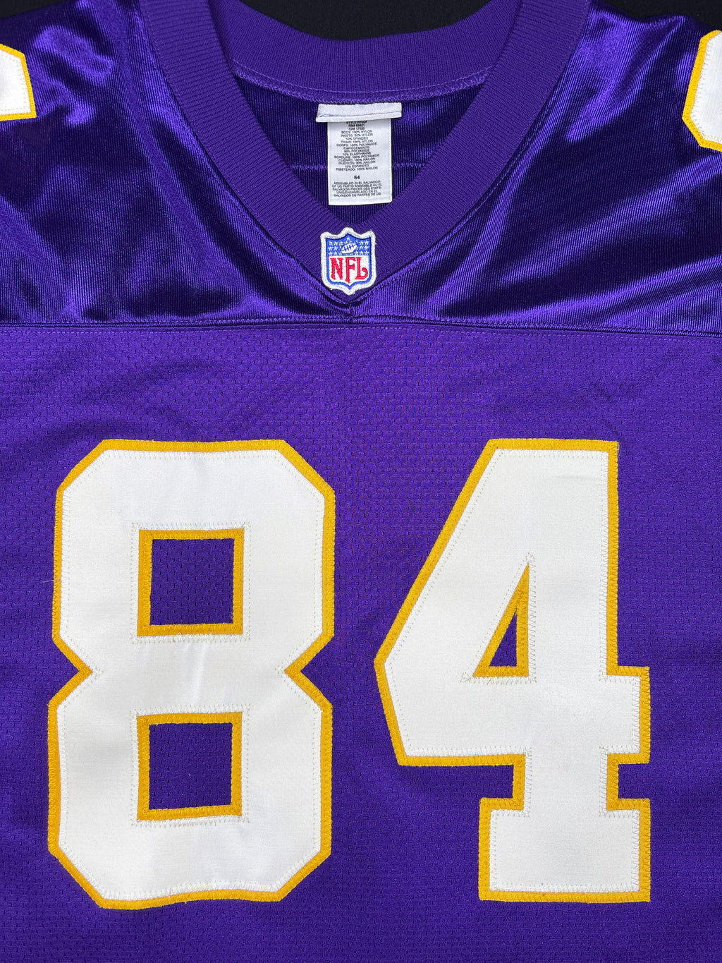 Minnesota Vikings Randy Moss Reebok Helmet Tag Authentic Football Jersey Size: 54