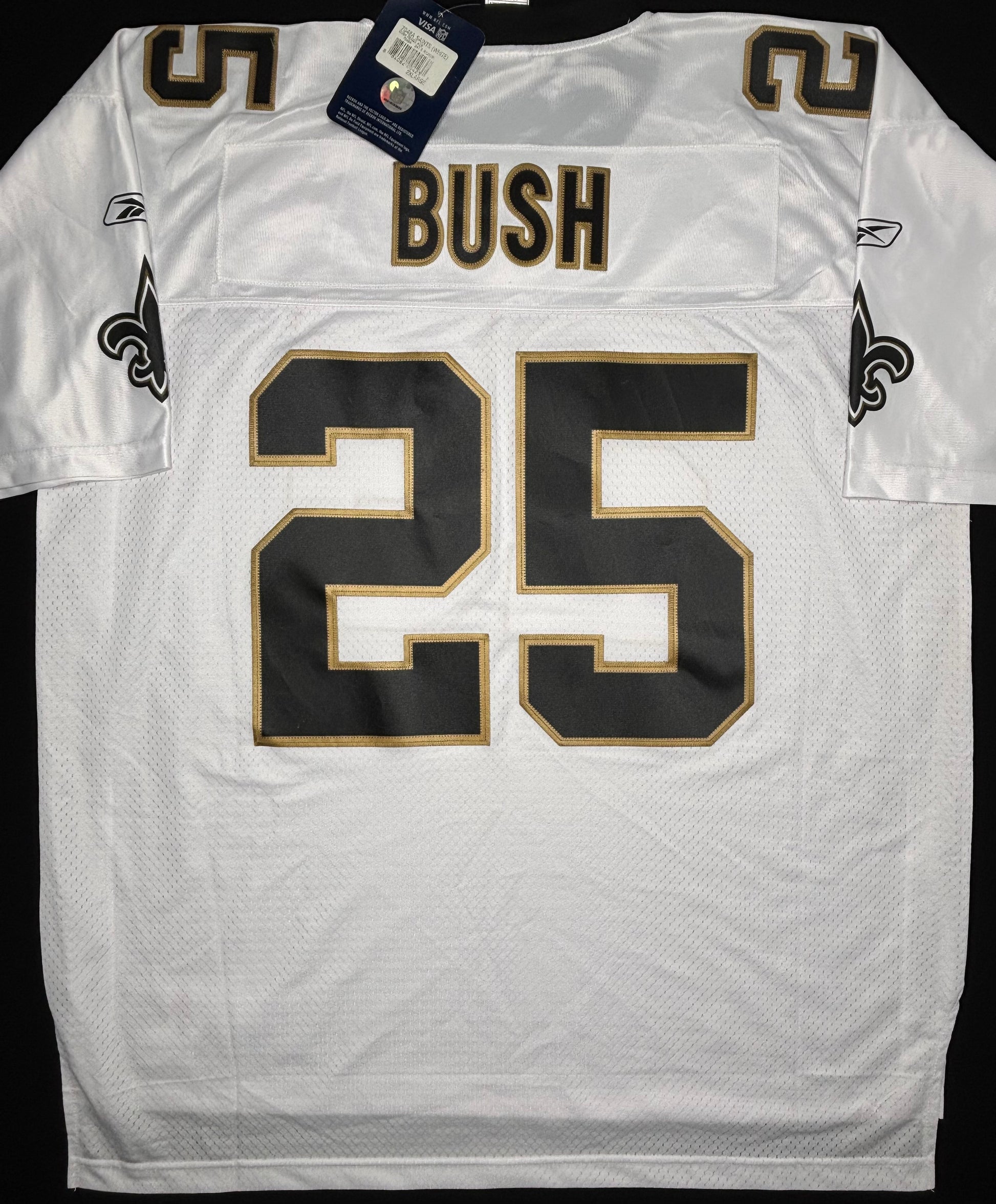 NWT New Orleans Saints Reggie Bush Reebok Premiere Football Jersey Size: XXL