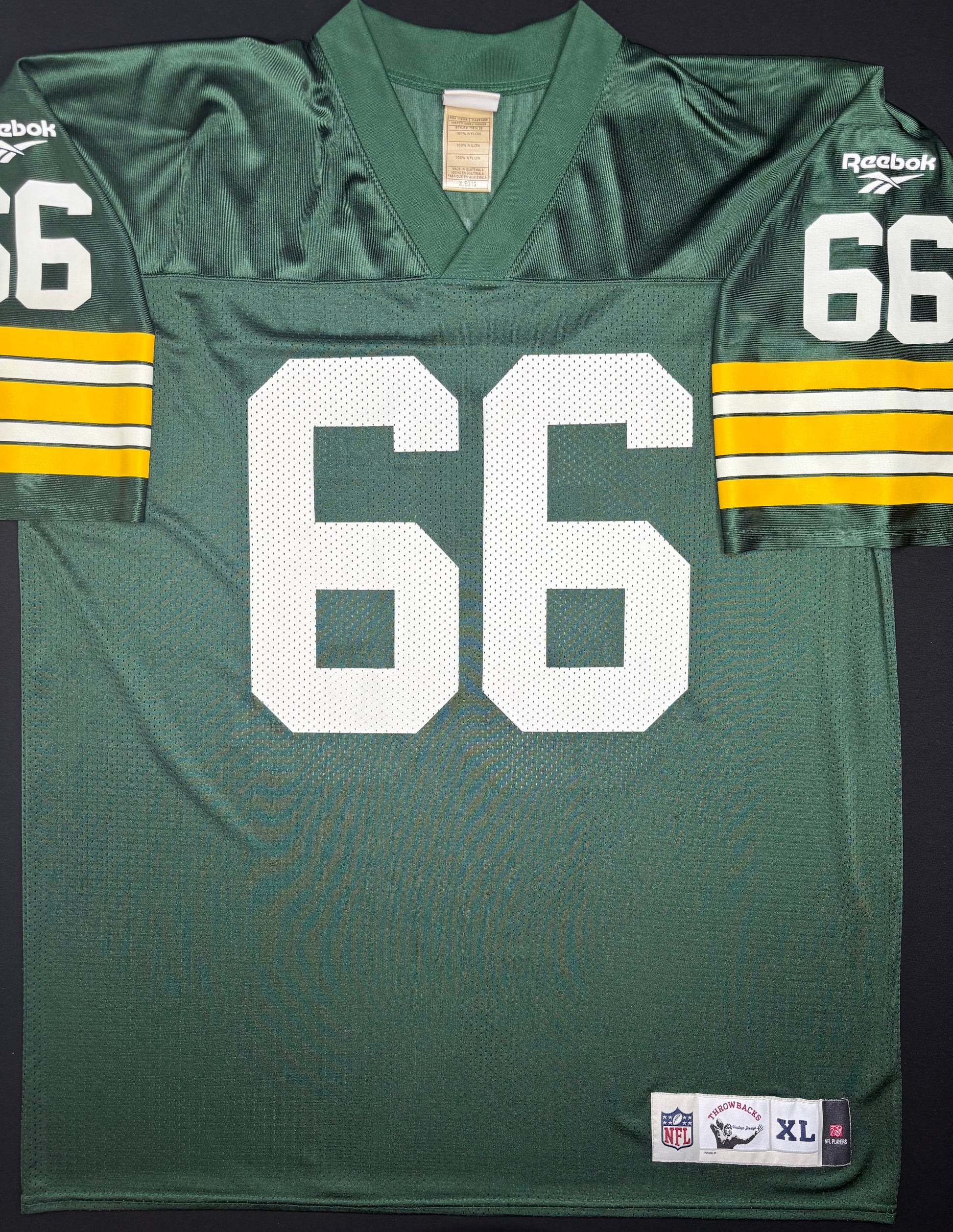 Green Bay Packers Ray Nitschke Reebok Throwbacks Football Jersey Size: XL